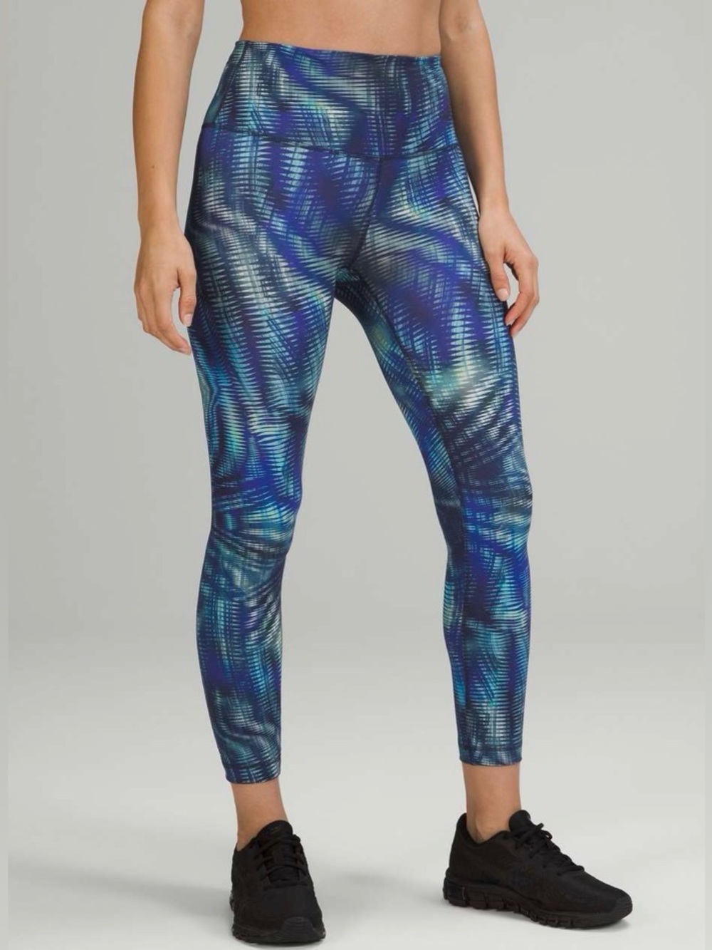 Lululemon Wunder Train Tight 25 inse Foil Shapeshifter Flux Blue Multi Size 2